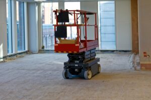 Scissor lifts are used on construction sites, in warehouses and factory halls