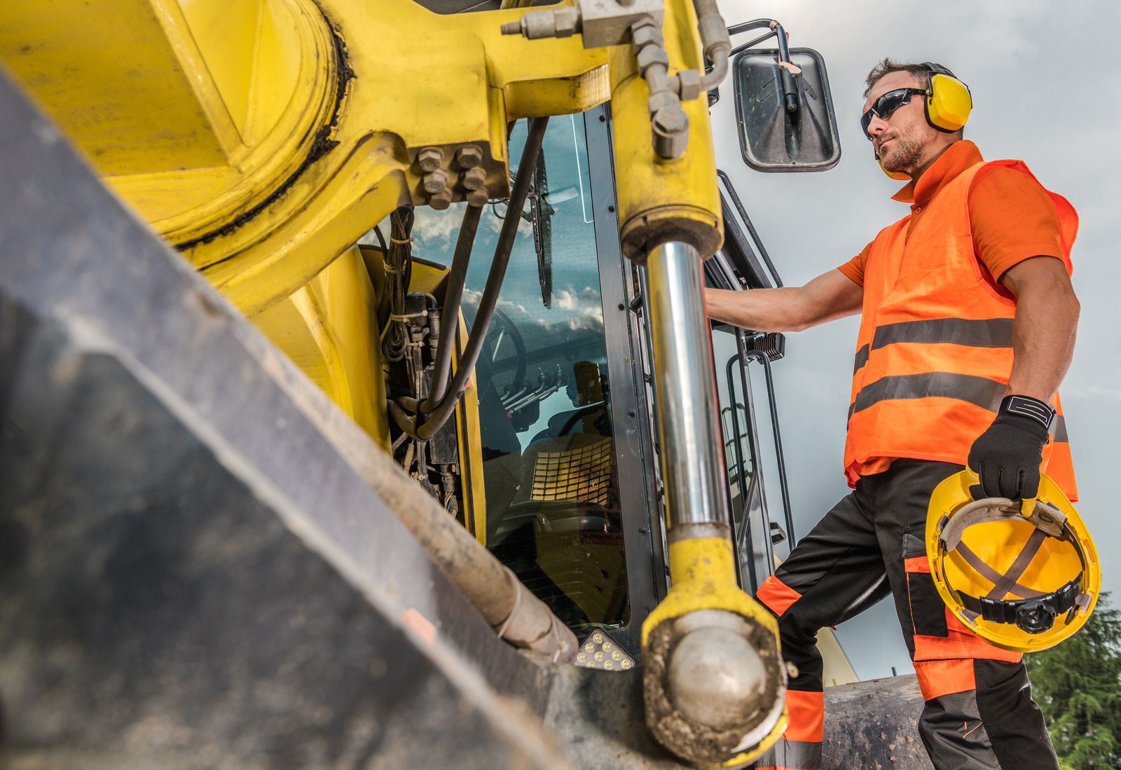 man in protective clothing