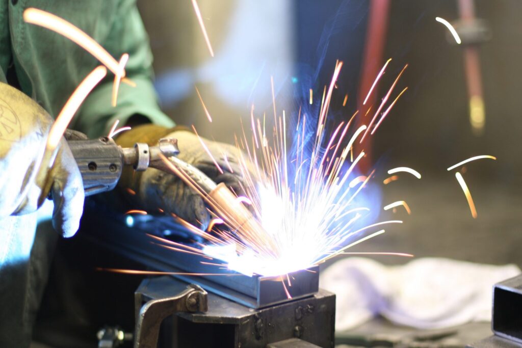 welder in protective clothing